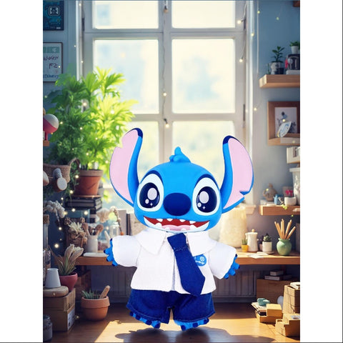 Disney Stitch Dress Up Show Vinyl Plush Pendant Series Campus Style