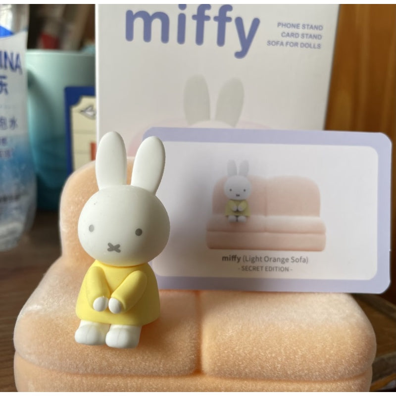 Miffy Sofa Phone Stand Season 2 Blind Box Series: Light Orange Sofa (Secret, 1/96)