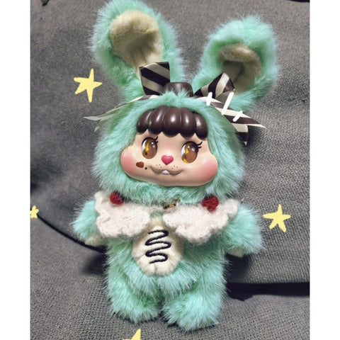 Little Buns Melting Together Plush Pendant Blind Box Series: Mint Chocolate - Bunny Bing (Confirmed Style)