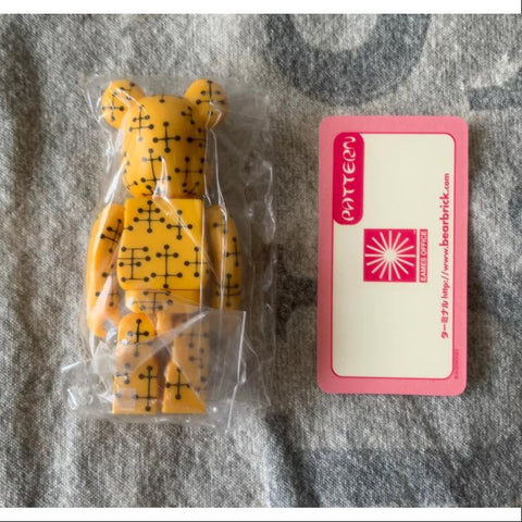 Bearbrick Series 9 PATTERN Eames Acupuncture Yellow 100%