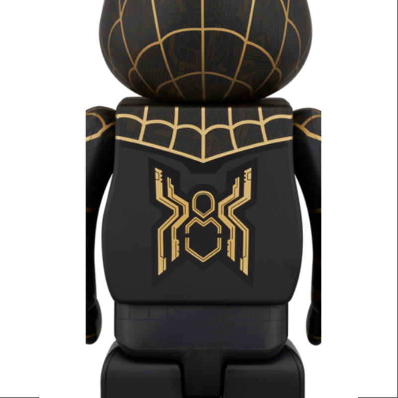 Bearbrick Spider Man Black & Gold Suit 400% & 100% Be@rbrick 2024 Limited