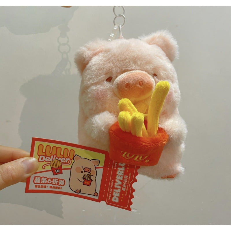 LuLu the Piggy LuLu Deliver Plush Blind Box Series: French Fry Thief (Confirmed Style)