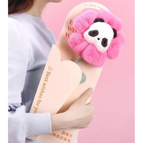 Panda Roll Plush Flower World Blind Box Series: Rose Red Plush Flower (Confirmed Style)