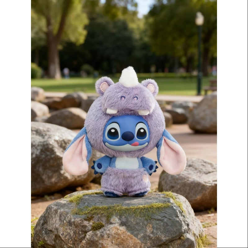 Disney Stitch Wild Animal Vinyl Pendant Series Rhino