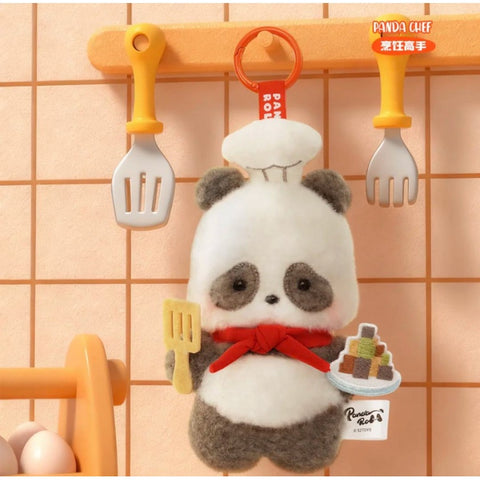 Panda Roll Happy Weekend Plush Pendant Blind Box Series: Panda Chef (Confirmed Style)