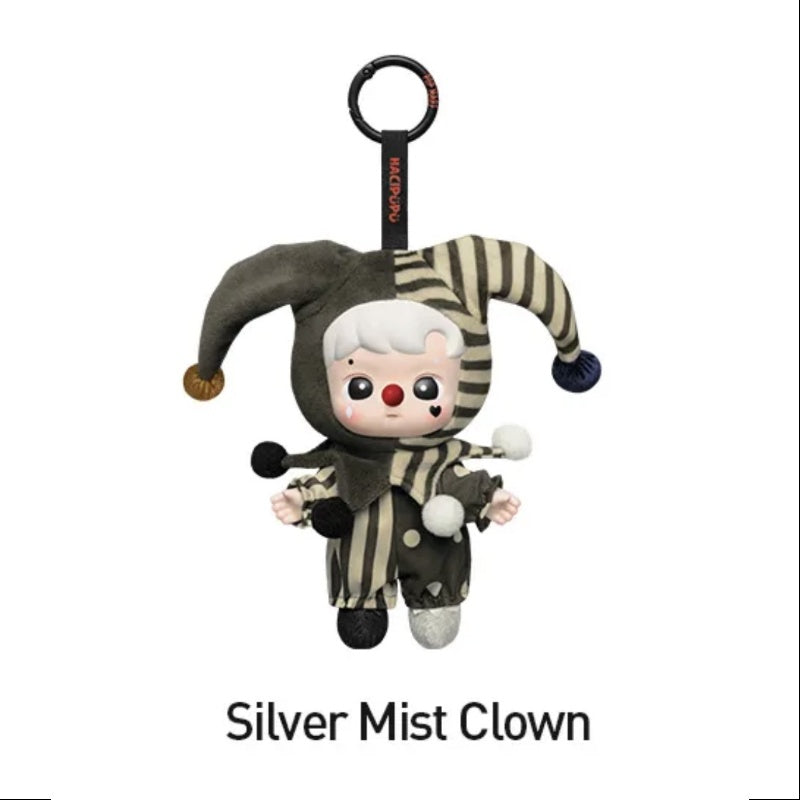 Hacipupu Pop Mart Why So Serious Vinyl Plush Pendant Series Silver Mist Clown