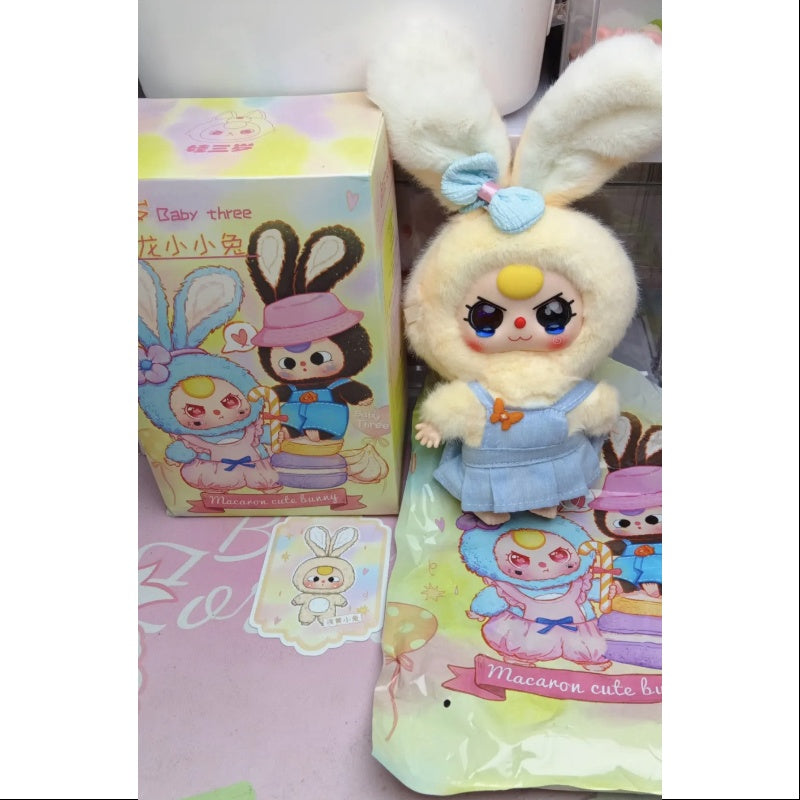 Baby Three Macaron Cute Bunny Plush Series Light yellow bunny