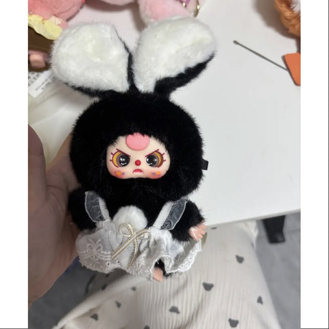 Baby Three Rabbit Miniature Bunny Plush Pendant Series Black Bunny