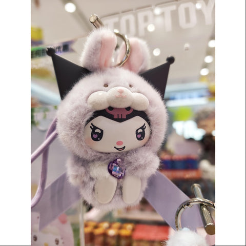 Kuromi Sanrio Characters Diamond Bunny Baby Plush Doll Series Kuromi