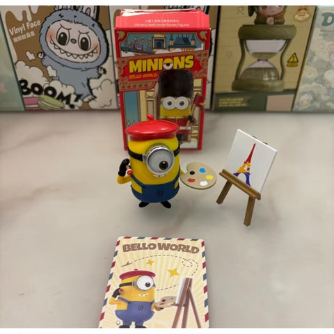 Minions Bello World Blind Box Series: Parisian Artist Stuart (Confirmed Style)