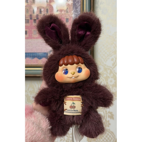 Little Buns Melting Together Plush Pendant Blind Box Series: Liqueur Chocolate - Bunny Bing (Confirmed Style)