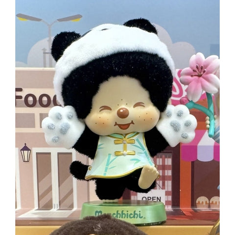 Monchhichi Global Journey Blind Box Series: Chubby Panda (Confirmed Style)