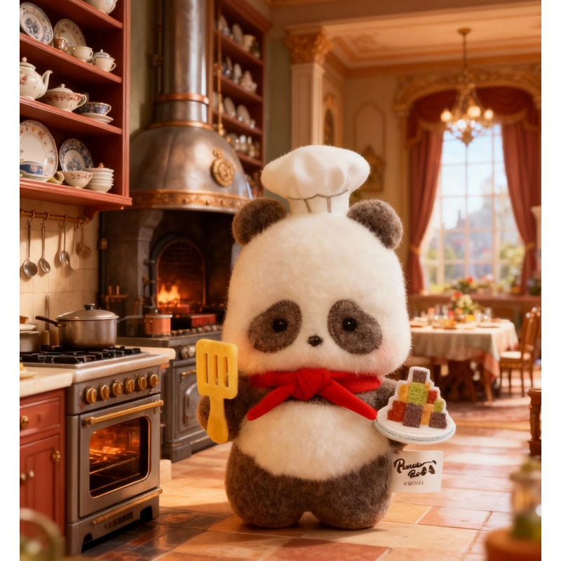 Panda Roll Happy Weekend Plush Pendant Blind Box Series: Panda Chef (Confirmed Style)