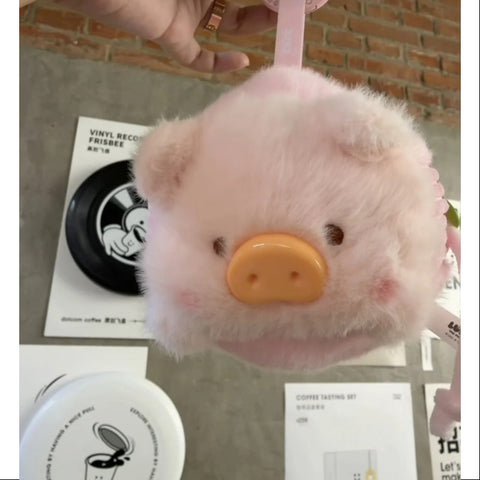 LuLu the Piggy Come & Play Plush Keychain Series Roll around