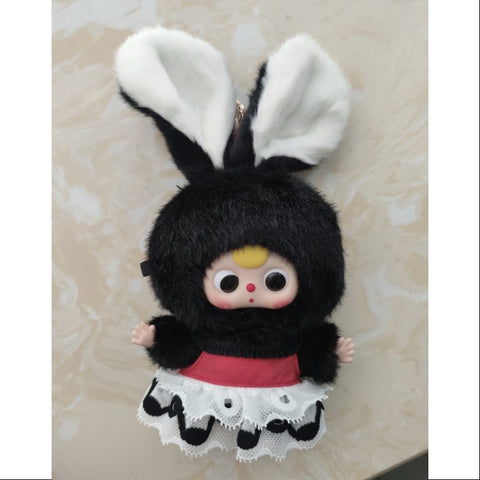 Baby Three Rabbit Miniature Bunny Plush Pendant Series Black Bunny