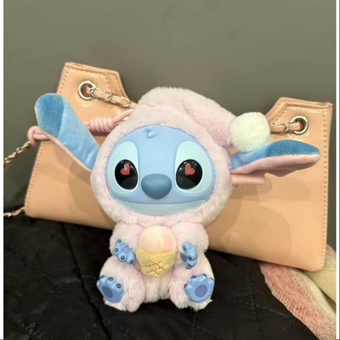 Disney Stitch Eat Something Before Sleep Series Vinyl Plush Pendant Strawberry Sweetene