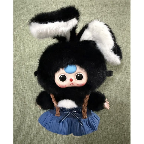 Baby Three Rabbit Miniature Bunny Plush Pendant Series Black Bunny