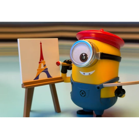 Minions Bello World Blind Box Series: Parisian Artist Stuart (Confirmed Style)