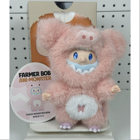 FARMER BOB Ani-Monster Series Vinyl Plush Pendant PIGGY-MONSTER BOB