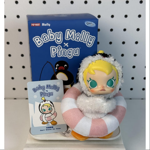 Baby MOLLY Pingu Happy Fishing Series Vinyl Plush Pendant Don't Wanna Go Home