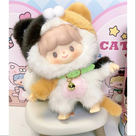 zZoton My little cat Series Vinyl Plush Doll Clingy Calico Cat zZoton