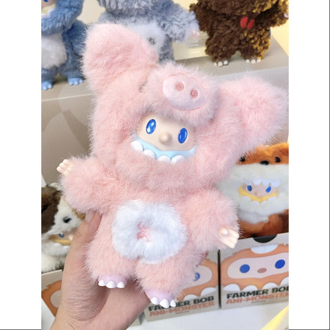 FARMER BOB Ani-Monster Series Vinyl Plush Pendant PIGGY-MONSTER BOB