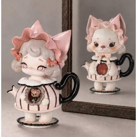 Dual Bear Attic Encounter Blind Box Series: Cat Inside Teapot (Confirmed Style)