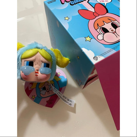 Crybaby Powerpuff Girls vinyl face pendant keychain Series Bubbles