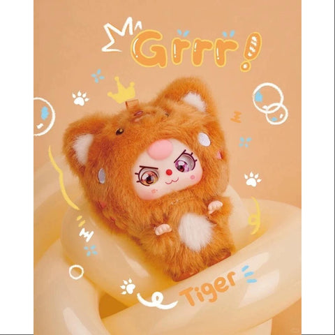 Baby Three Mini Hug Vinyl Plush Pendant Series Tiger