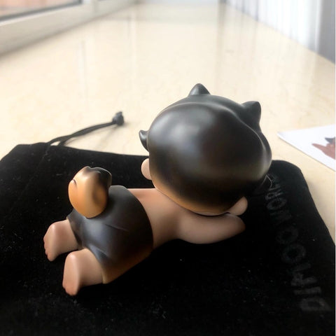DIMOO Lay Down Black Shiba Inu Limited Figure