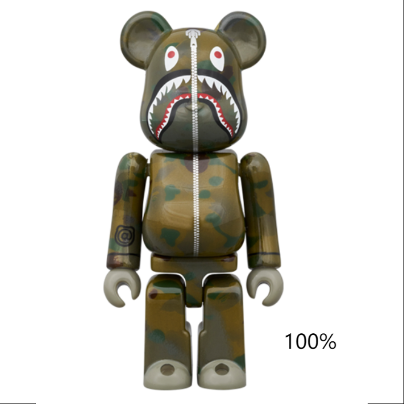 Bearbrick Bape Alpha Camo Shark 2023 400% & 100% 3PCS Be@rbrick 2023 Limited