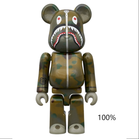 【即日発送】 BE@RBRICK BAPE × ALPHA CAMO SHARK Bearbrick Bape Alpha Camo Shark 2023 400% & 100% 3PCS Be