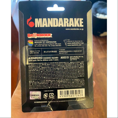 Bearbrick MANDARKE Glow in Dark 100% Limited Medicom Be@rbrick 2018