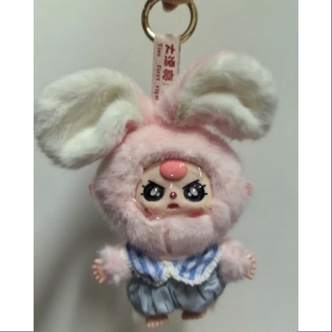 Baby Three Rabbit Miniature Bunny Plush Pendant Series Light Pink Bunny