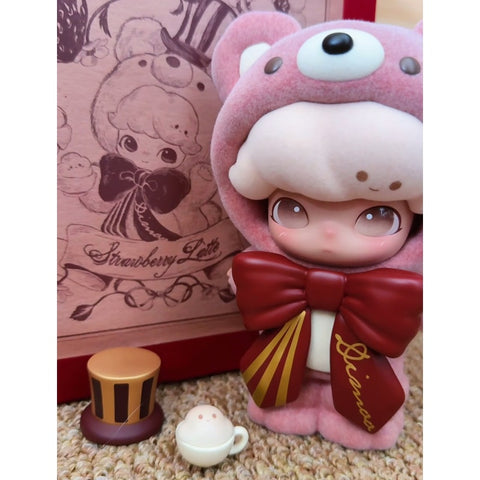 DIMOO Strawberry Latte Teddy Figurine Limited Edition