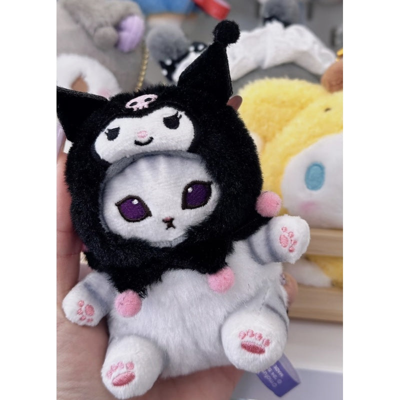 Mofusand × Sanrio Mini Plush Keychain Series: Kuromi (Confirmed Style)