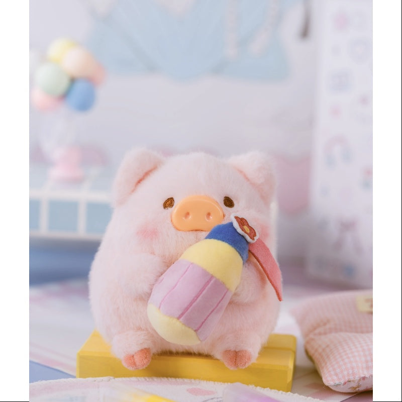 LuLu the Piggy Come & Play Plush Keychain Series Doodle around