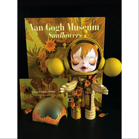 MEGA α SKULLPANDA Van Gogh Museum Sunflowers 400% 2025 Limited Edition