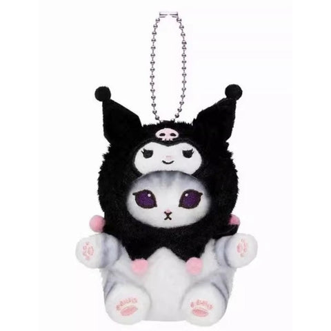 Mofusand × Sanrio Mini Plush Keychain Series: Kuromi (Confirmed Style)