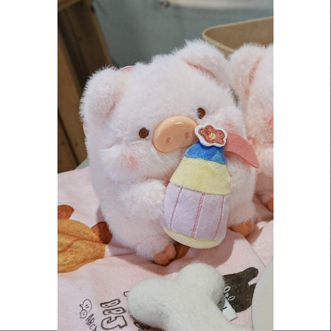 LuLu the Piggy Come & Play Plush Keychain Series Doodle around