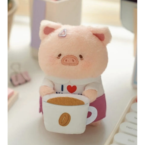 LuLu the Piggy My Workplace Partners Plush Keychain Blind Box Series: Coffee Break Lu (Confirmed Style)