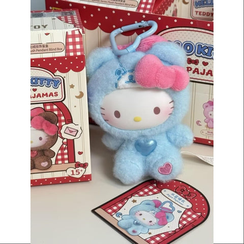 Hello Kitty Teddy Pajamas Plush Dolls Series Aqua Pajamas