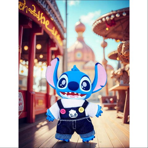 Disney Stitch Dress Up Show Vinyl Plush Pendant Series  Work wear Style