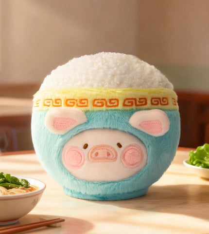 LuLu the Piggy Dim Sum House Food Hunter Plush Keychain Blind Box Series: No Rice No Life (Confirmed Style)