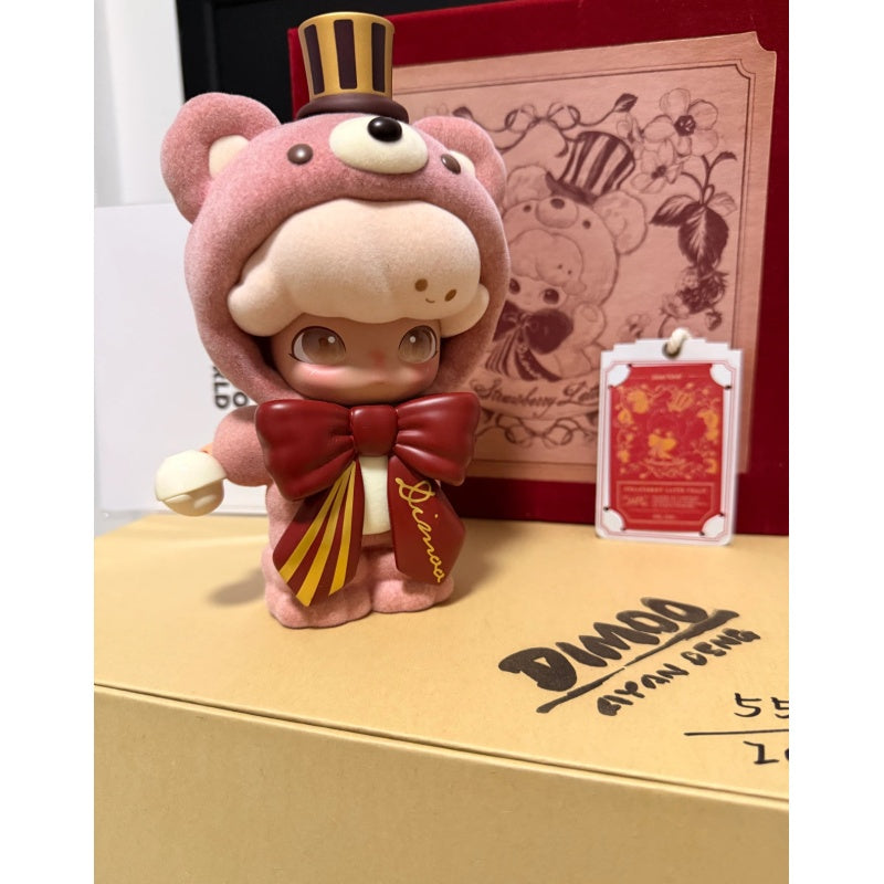 Dimoo Teddy DIMOO Strawberry Latte Teddy Figurine Limited Edition – TOYSEZ