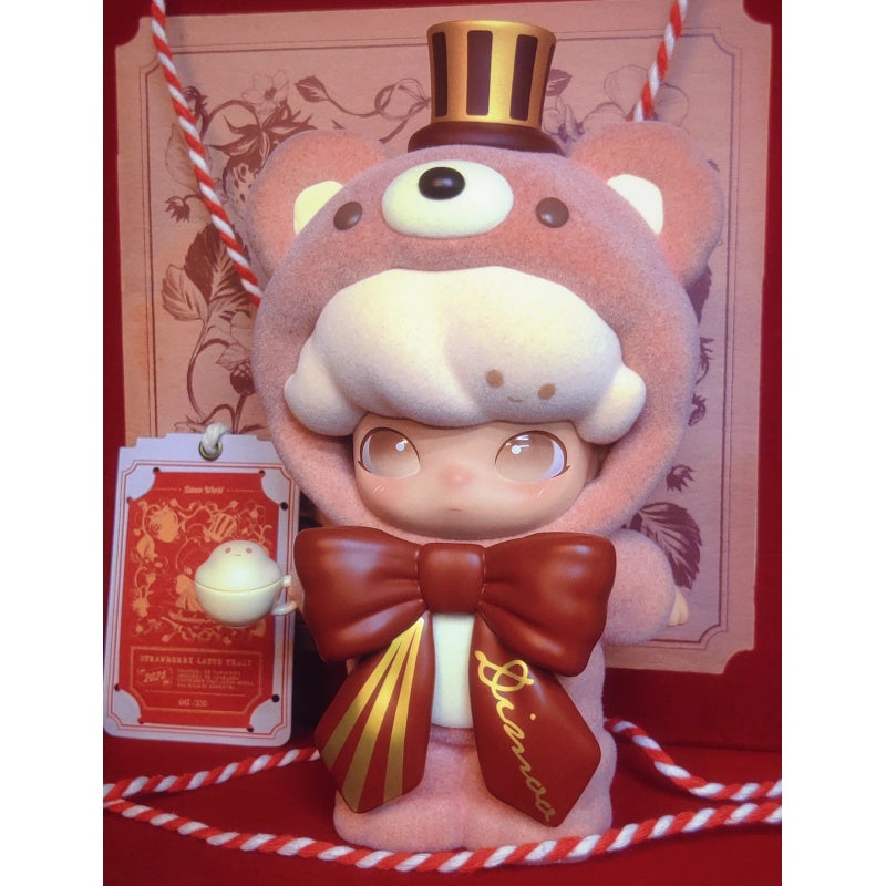 Dimoo Teddy DIMOO Strawberry Latte Teddy Figurine Limited Edition – TOYSEZ