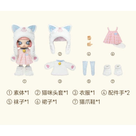 MOLLY Peekaboo White Cat BJD 1/8 Action Figure 2025 Limited Edition
