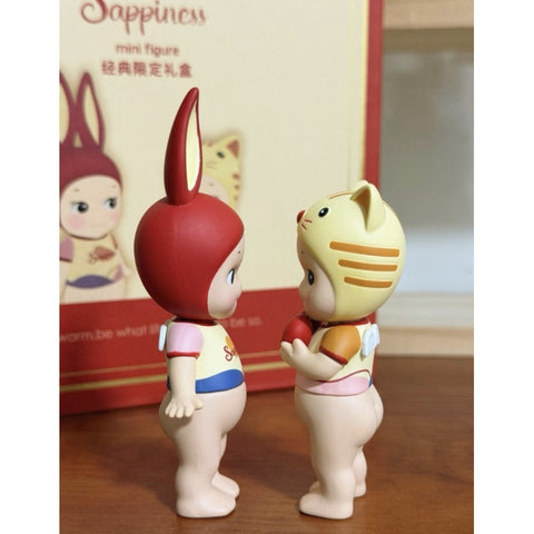 Sonny Angel Sappiness Gift Box Limited Red Rabbit & Gift Cat 2018 Limited Edition