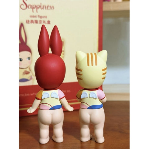 Sonny Angel Sappiness Gift Box Limited Red Rabbit & Gift Cat 2018 Limited Edition