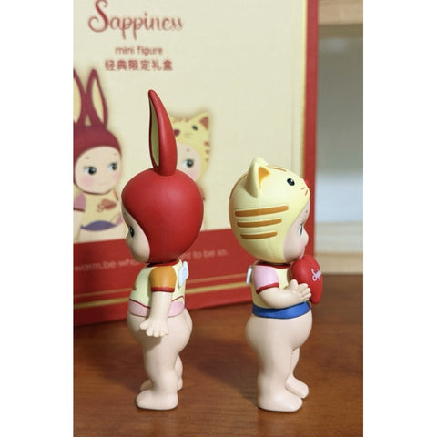 Sonny Angel Sappiness Gift Box Limited Red Rabbit & Gift Cat 2018 Limited Edition